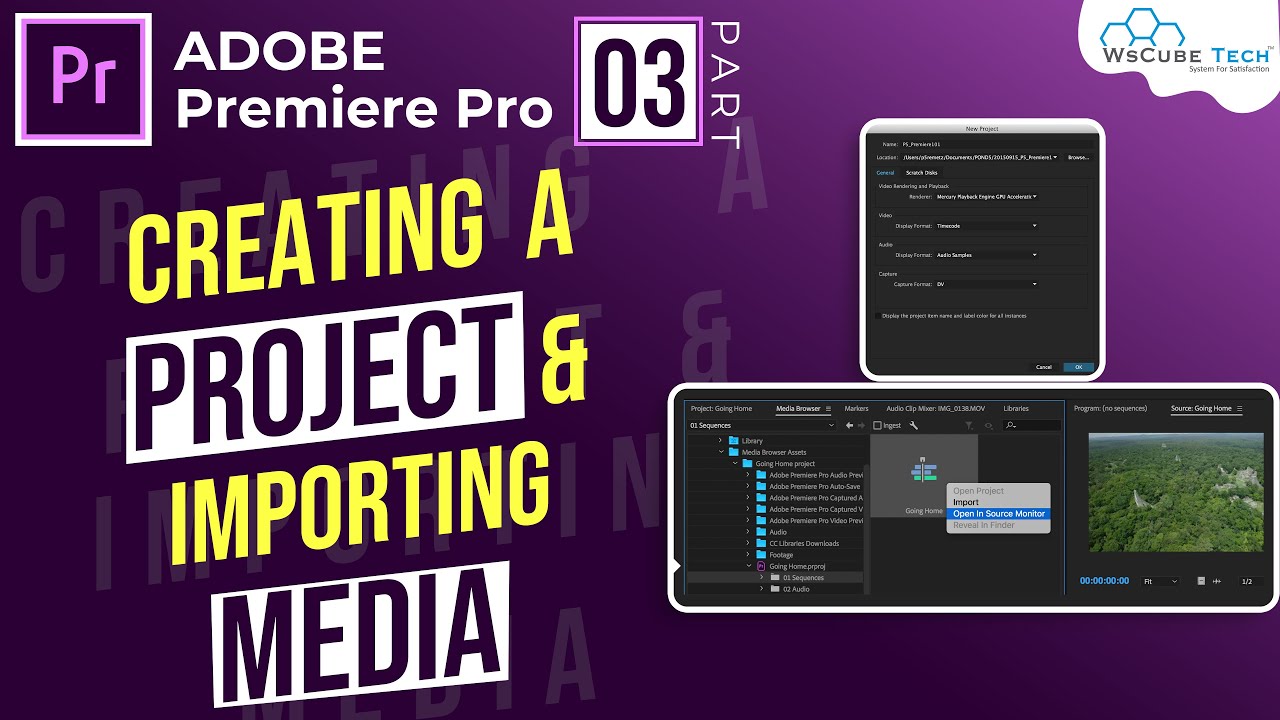 Part 3- How To Setup New project In Premiere Pro | Best Way To organizing & Importing Media Premiere Pro